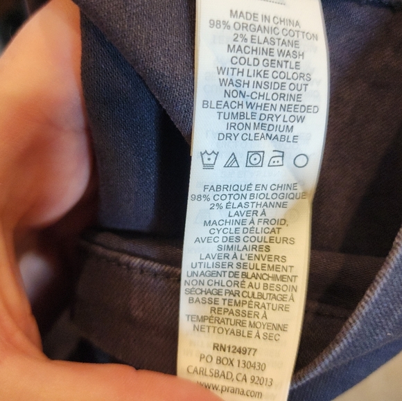 NWT Prana Stretch Denim Grey Broadway Skirt women's size 2 - Picture 9 of 12